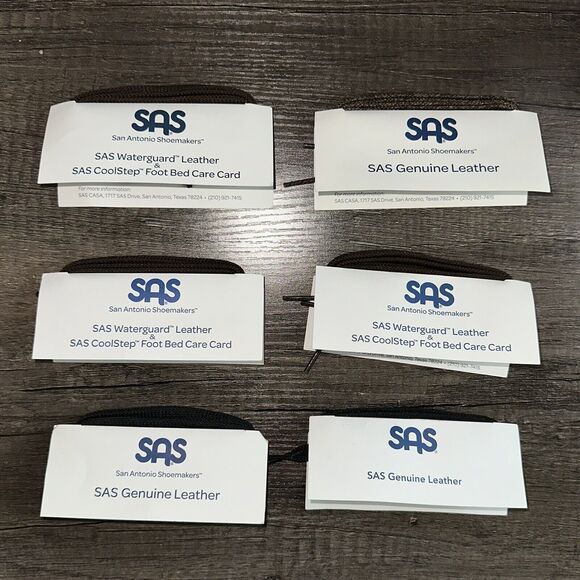 Lot Of 6 SAS Shoes Genuine Replacement Shoe Laces‎ Mixed Colors Brown & Black - Picture 3 of 3